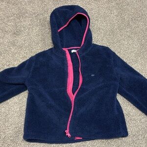 Vineyard Vines Navy and Pink Kids Hoodie